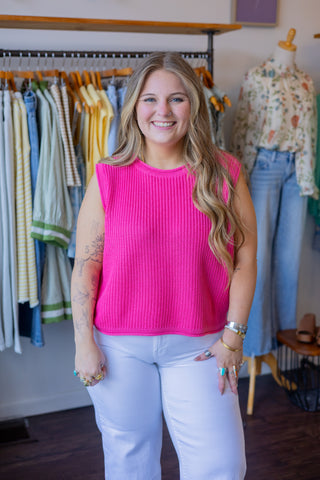 Sleeveless Knit Sweater Top