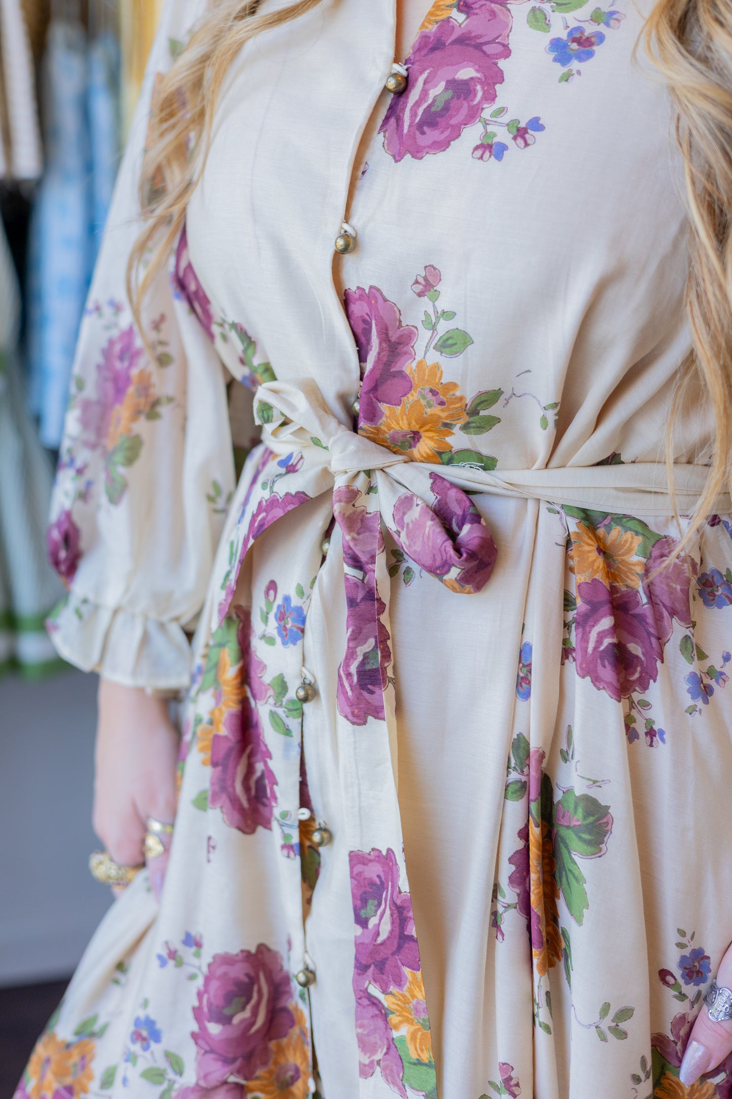 Floral Tie Waist Dress