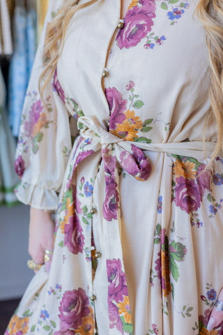 Floral Tie Waist Dress