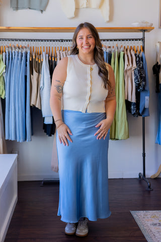 Satin Midi Skirt