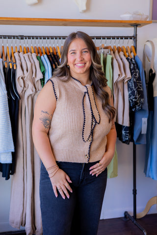 Front Knot Sweater Vest