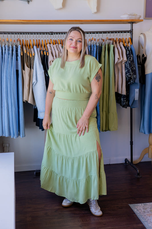 Linen Midi Skirt