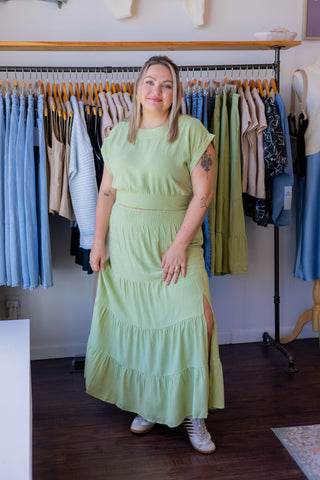 Linen Midi Skirt