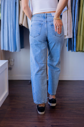 High Rise Barrel Jeans