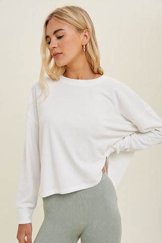 Soft Relaxed Crop Knit Top