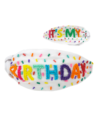 Beaded "It's My Birthday" Headband