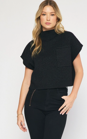 Knit Pocket Crop Top