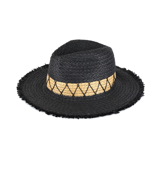 Chevron Band Straw Hat