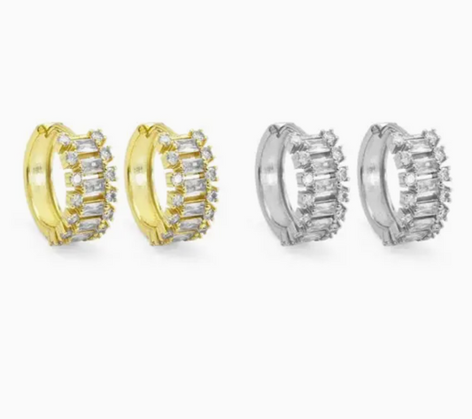 Claire Diamond Huggie Hoops
