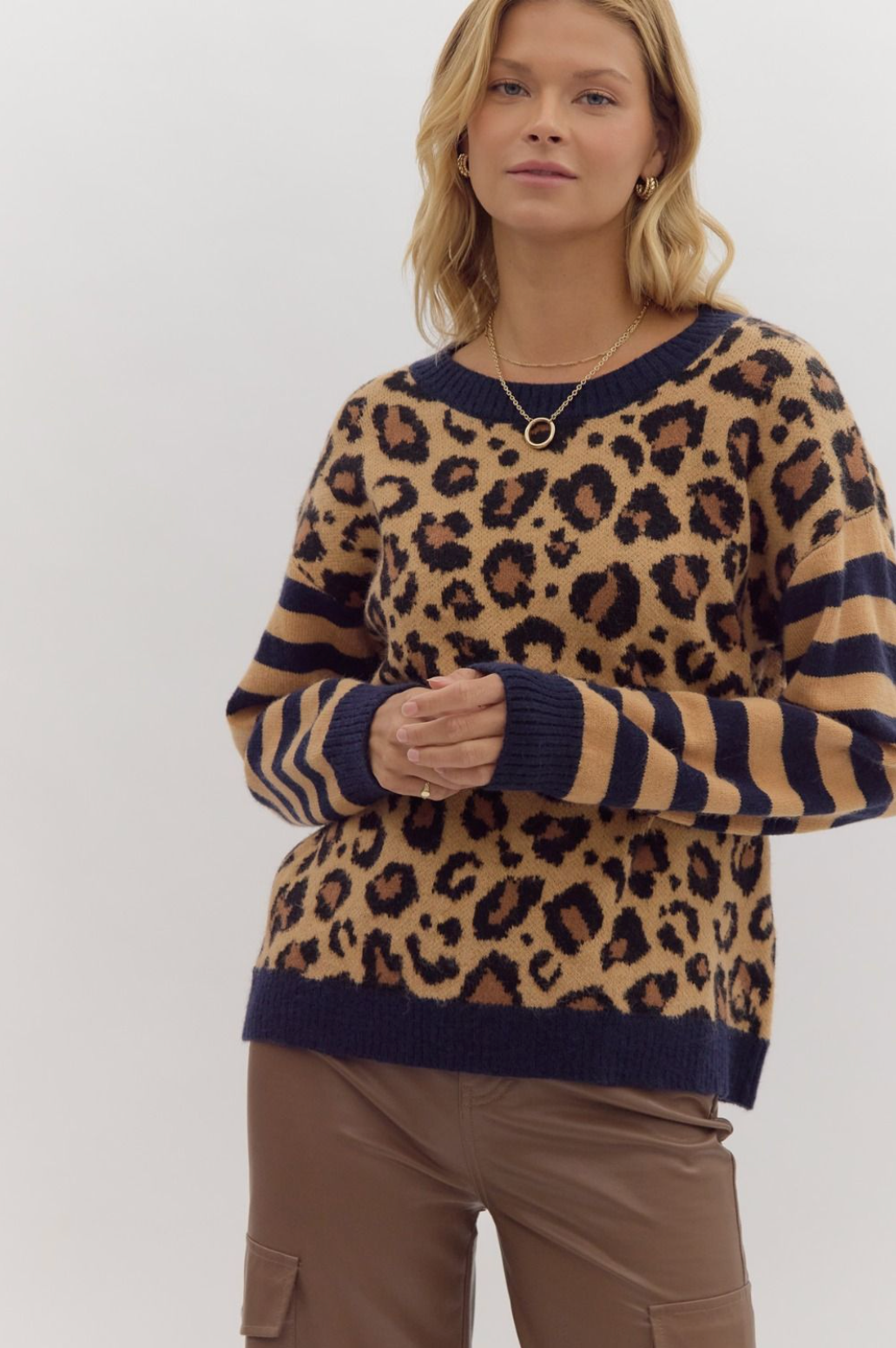 Leopard Stripe Sweater