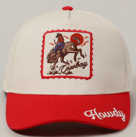 Howdy Cowboy Embroidered Trucker Hat