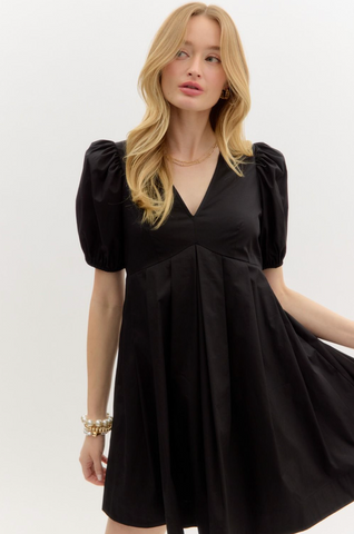 Puff Sleeve Mini Dress