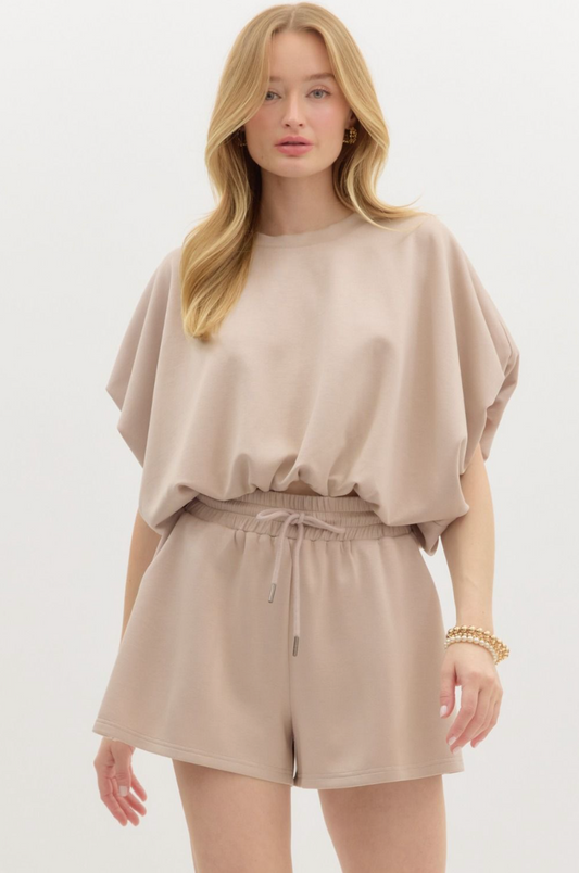 Jersey Knit Bubble Hem Top
