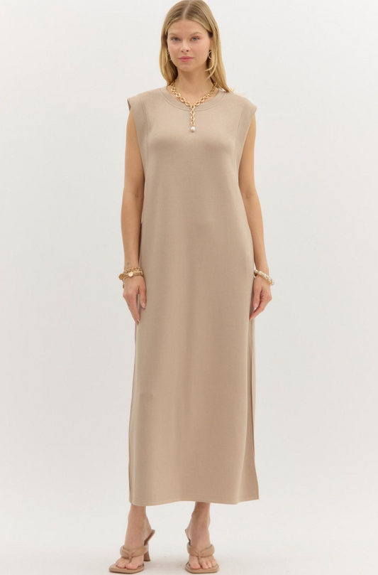 Jersey Knit Midi Dress
