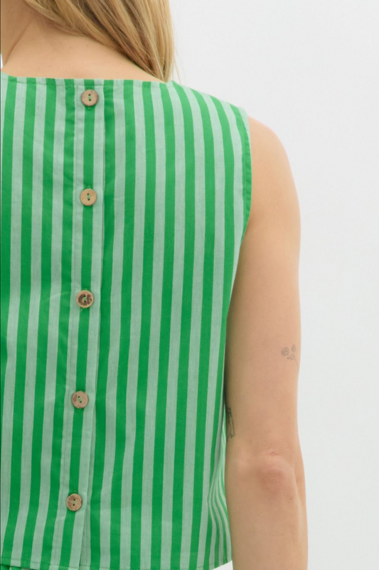 Stripe Sleeveless Top