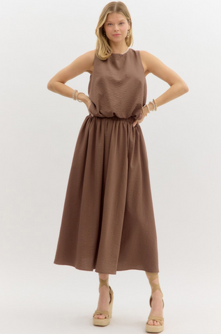 Solid Midi Skirt