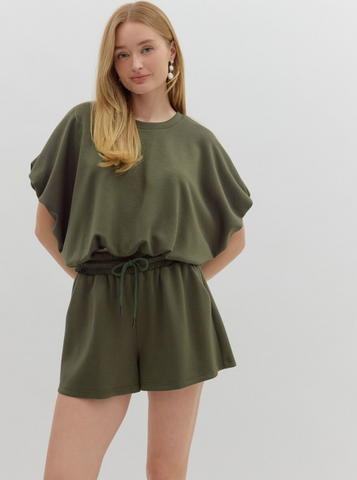 Jersey Knit Bubble Hem Top