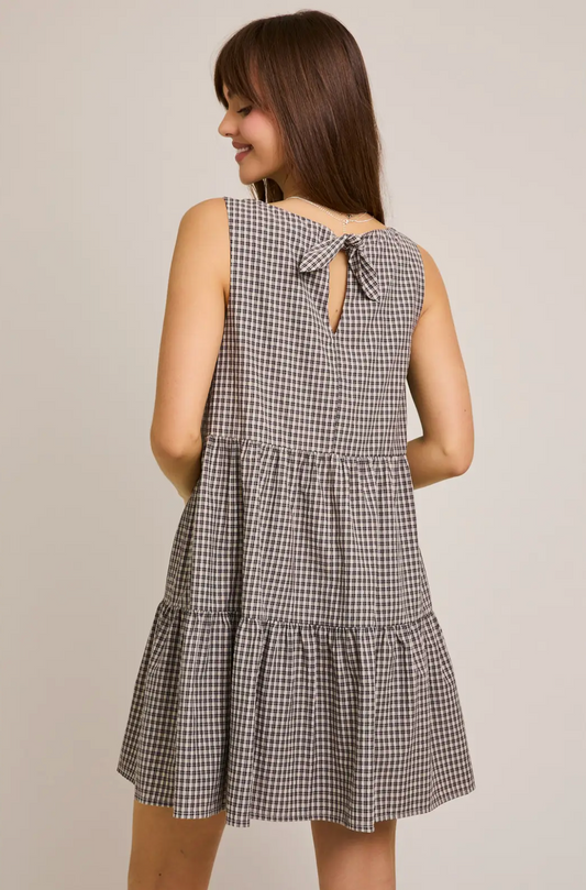 Boat Neck Tiered Dress