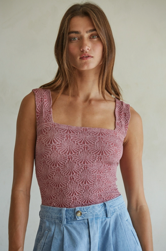 Seamless Spandex Jacquard Tank