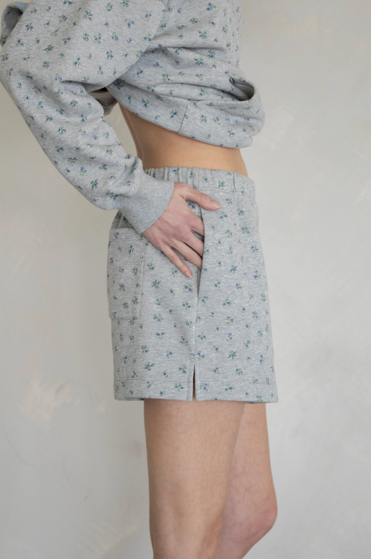 Floral Print Sweat Shorts