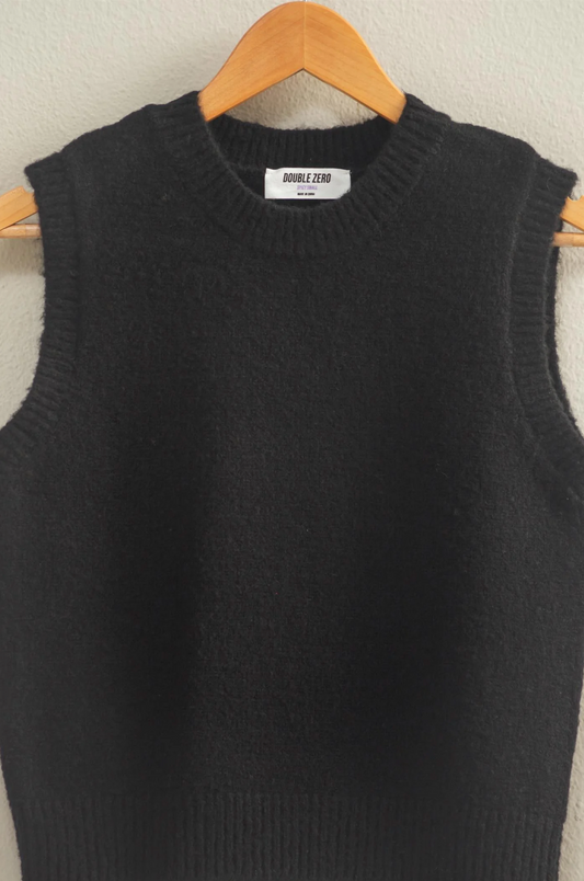 Sleeveless Crew Neck Sweater Vest