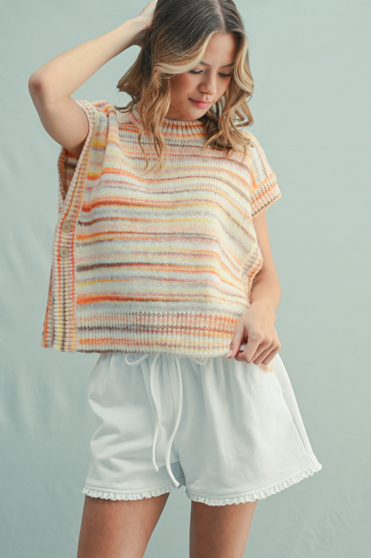 Multi-Striped Sweater Top