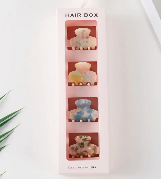 Mini Pearlized Claw Clips