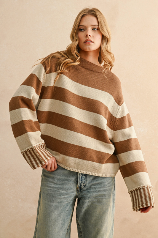 Multi Striped Sweater Top