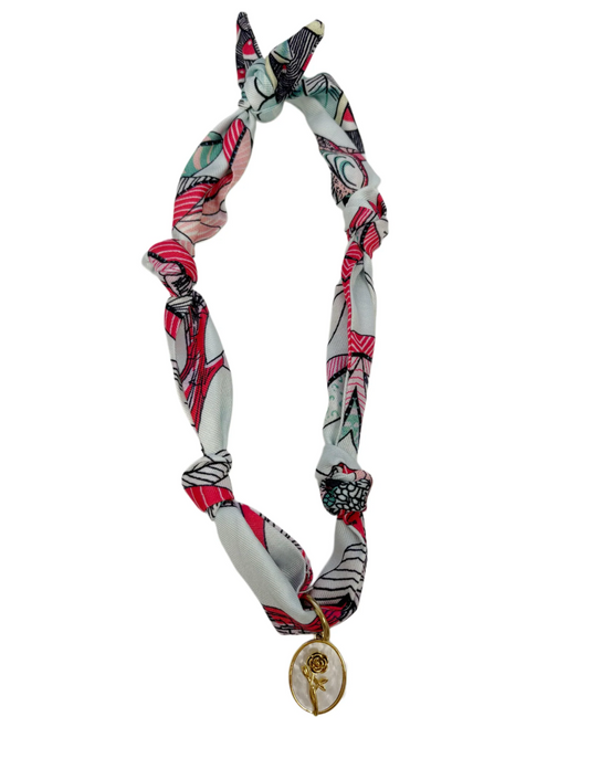 Pearl Flower Scarf Necklace