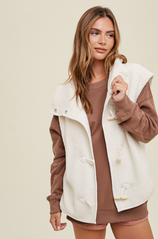 Sherpa Button Vest