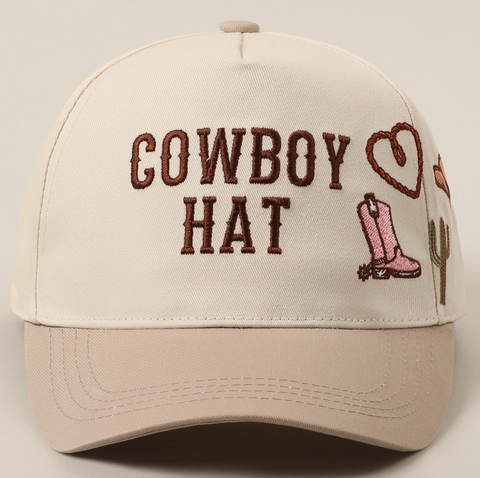 Cowboy Embroidered Trucker Hat