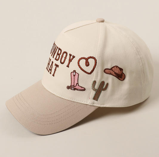 Cowboy Embroidered Trucker Hat