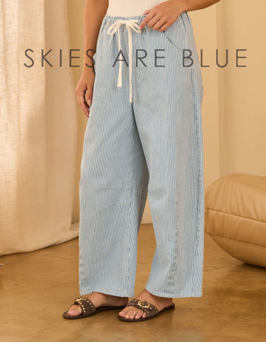 Drawstring Denim Pants
