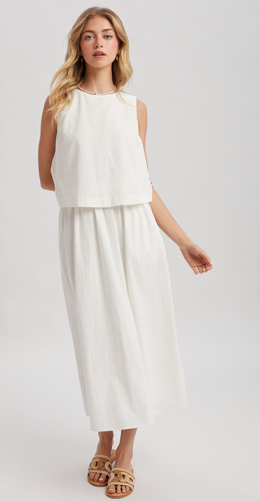 Cotton Tank Midi Dress