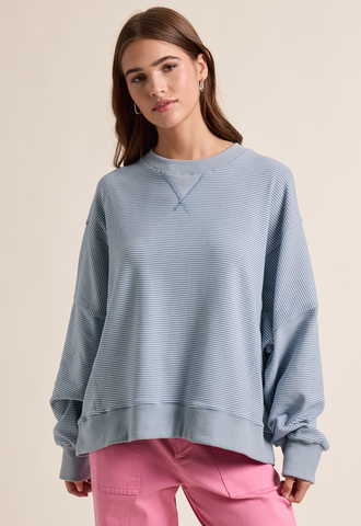 Striped Drop Shoulder Sweatshirt