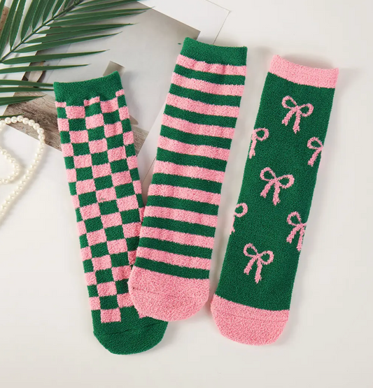 Green Printed Socks