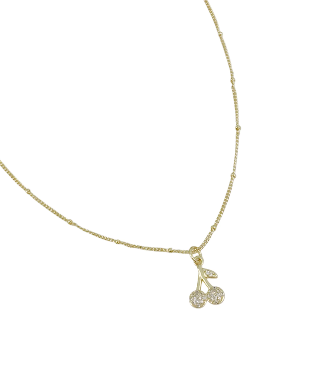 Diamond Cherry Necklace