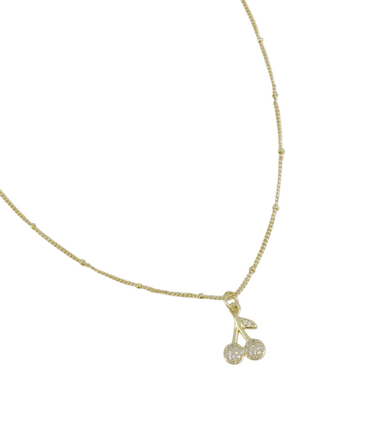 Diamond Cherry Necklace