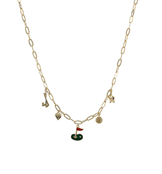 Mixed Golf Charm Necklace