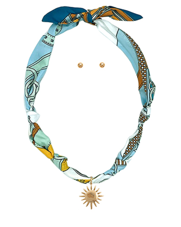 Tie Scarf Necklace Set