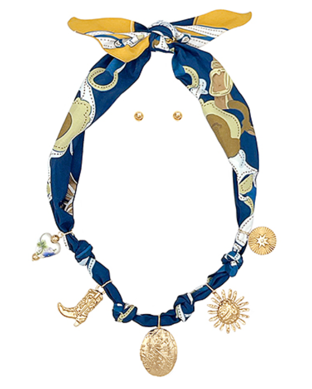 Tie Scarf Necklace Set