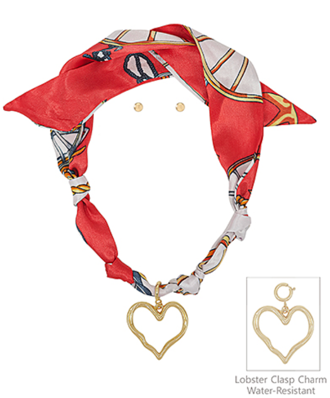 Tie Scarf Necklace Set