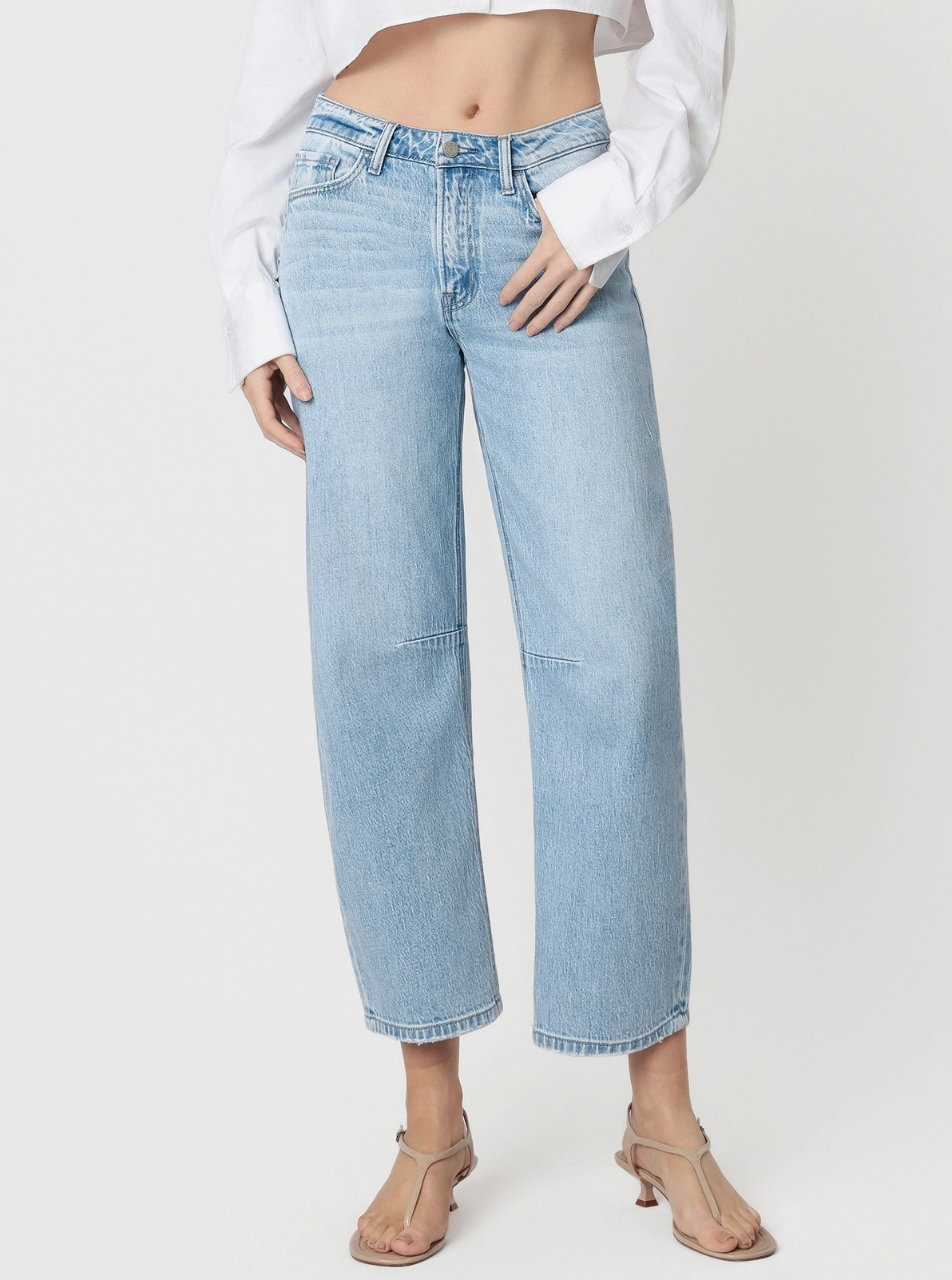 High Rise Wide Barrel Jeans