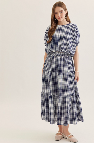 Gingham Bubble Top