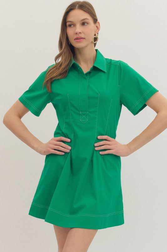 Stitch Detail Mini Dress