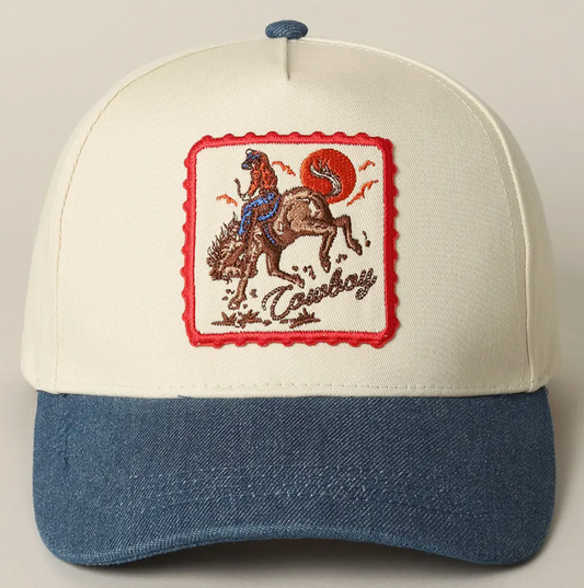 Cowboy Embroidered Trucker Hat