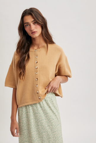 Button-Up Knit Top