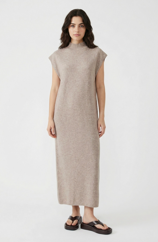 Cap Sleeve Sweater Midi Dress