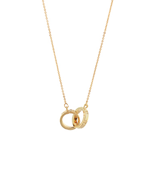 Linked Nail Head Ring Necklace