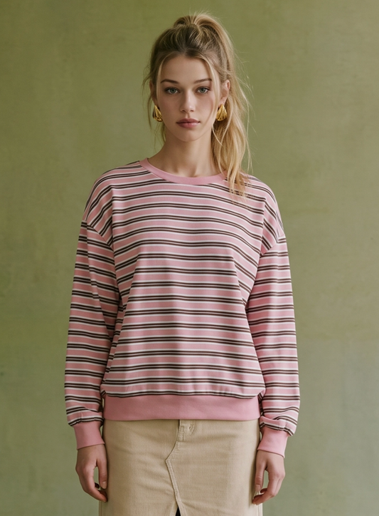 Stripe Oversized Crewneck